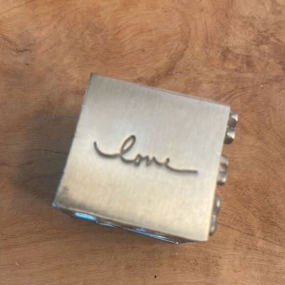 NEW. Vilmain Solid Pewter Paperweight Cube - Picture 7 of 10